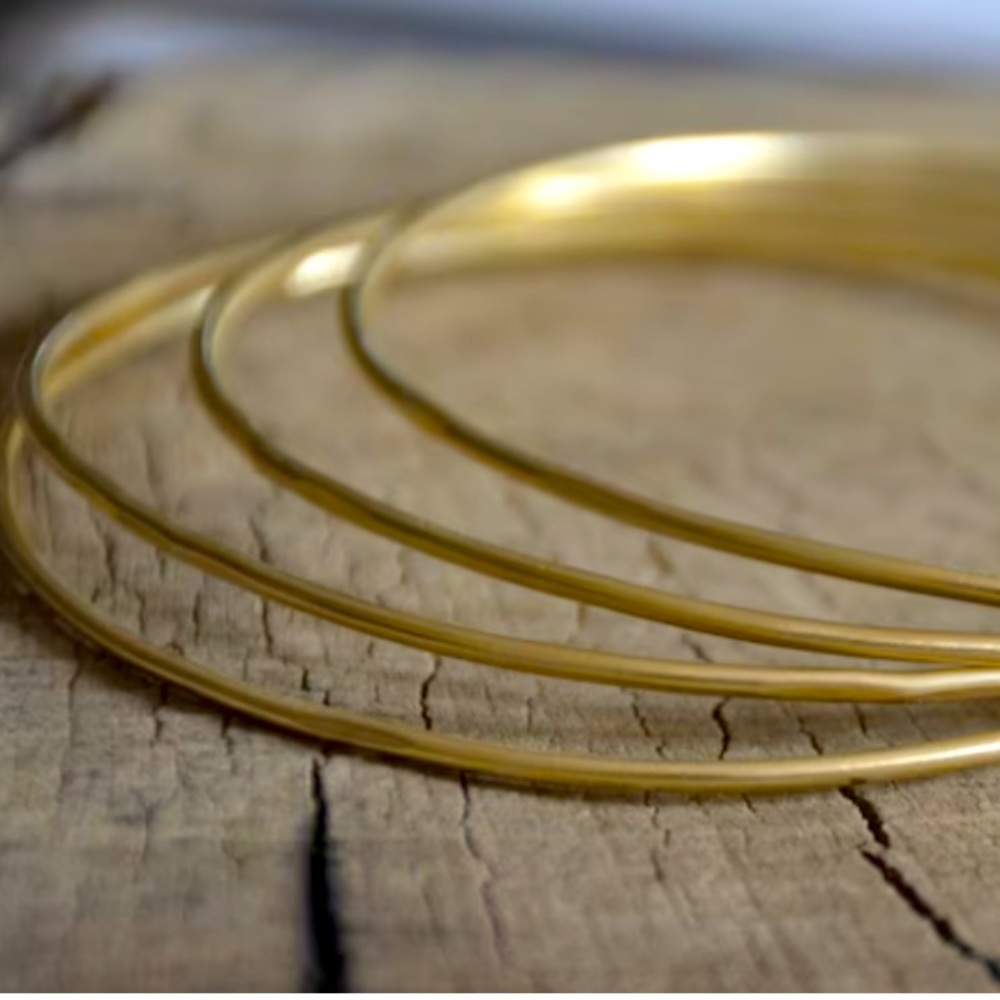 Nordstrom 14k gold plated bangles set of 2